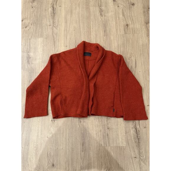 OSKA Boiled Wool Jacket Cardigan SIZE 1 / Small Orange 100% Wool Two Button - Picture 1 of 10